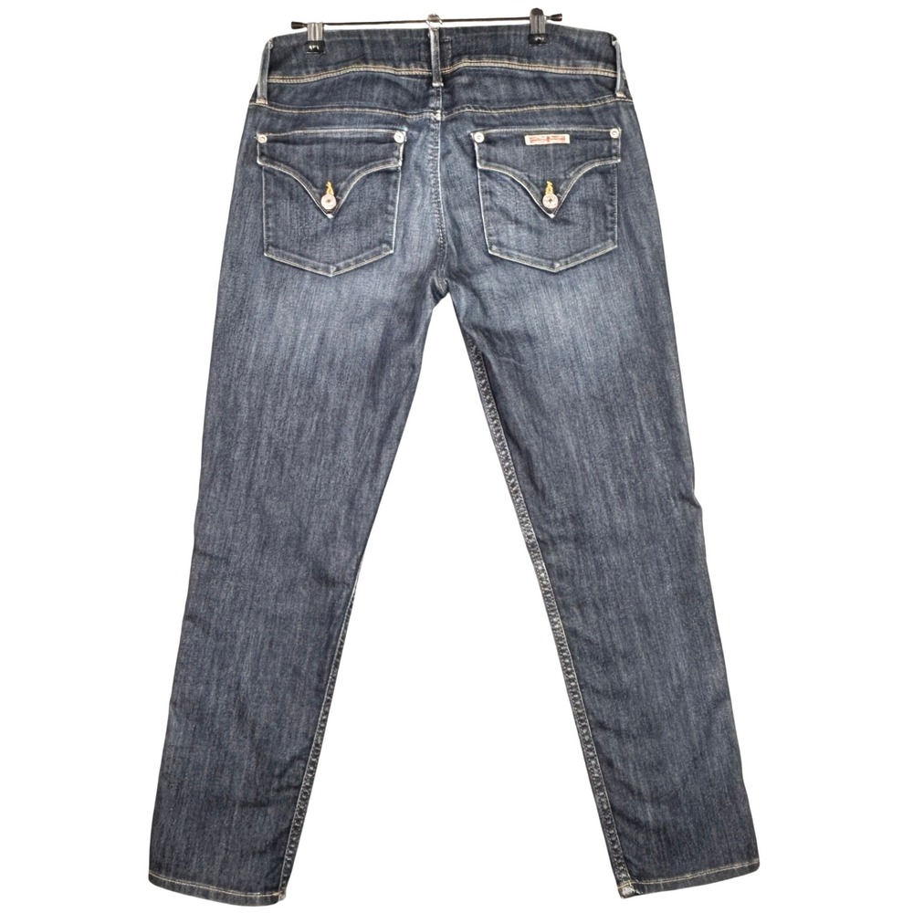 Hudson Jeans Women 29 Blue Straight Leg Double Button Flap Pocket Denim Pants - Picture 2 of 7